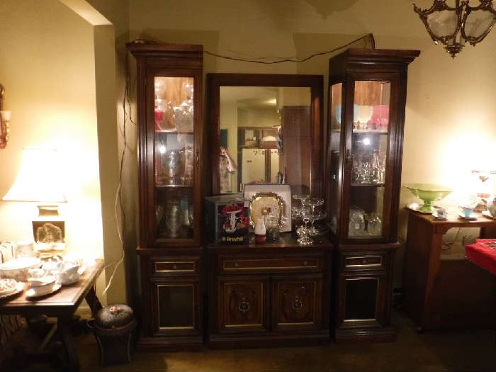 China Cabinet by Broyhill that can be used as separate sections