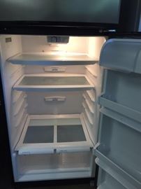 Stainless Steel upright Whirlpool refrigerator, excellent condition