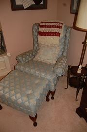 Nice Wingback Chair & Ottoman