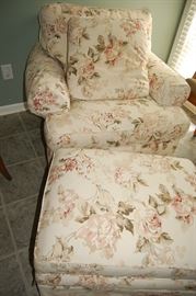 Nice Down Filled Chair & Ottoman