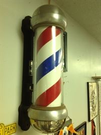 Working Lighted Barber Pole