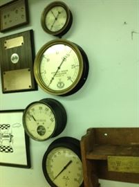 Larger Pressure Gauges on Wall 