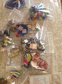 Vintage buttons, dice, marbles if it is collectable it is at this sale