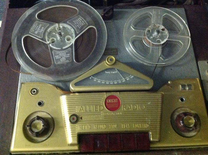 Allied Reel to reel tape player with case