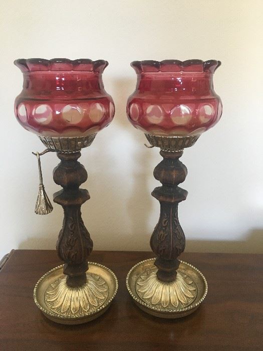 Pair of candle holders