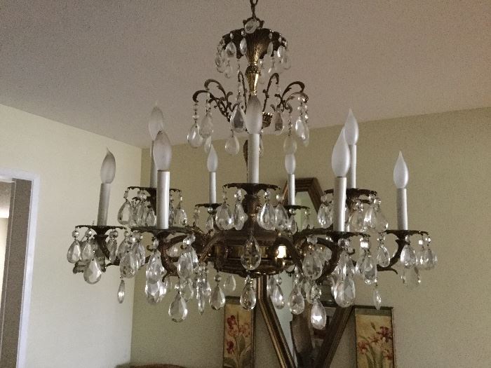 Chandelier shown with lights off
