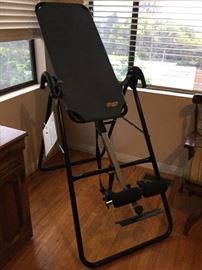 Teeter hang-ups inversion table, great for blood flow and spine stretching