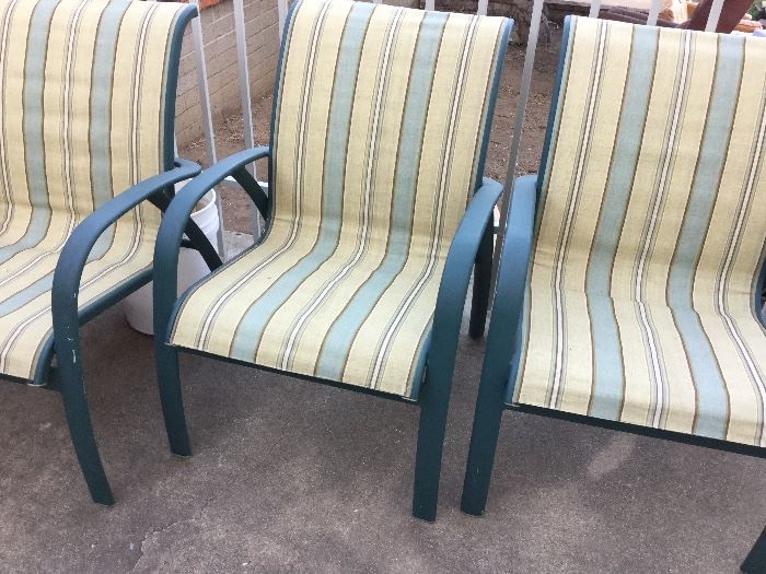Set of four chairs and table, one needs seat replaced, looking for the lifetime warranty so you can get that done for free
