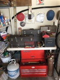 Kennedy tool chests, snap on tool chest, setylyne tank, prop a tank, etc.