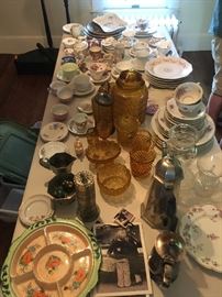 Assorted glass and china
