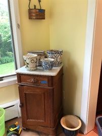 Marble top small cabinet 