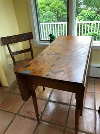 Antique drop leaf table