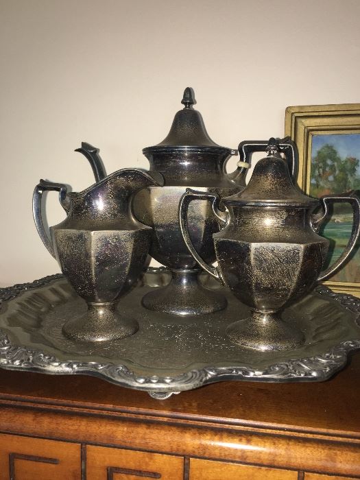Gorgeous sterling tea set.