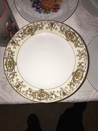 Gorgeous Noritake gold trim desert plates!