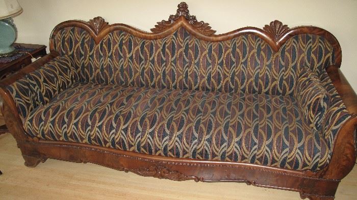 Newly upholstered sofa, sharp.