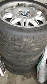 Set of Kumho Ecsta ASX all season tires and wheels. Off M3 BMW. 2.25/45R17.