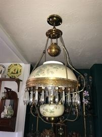 Victorian Hanging Lamp - Was Oil, has been converted to electric.  Originally purchased from a home built in 1905 in Ortega.  