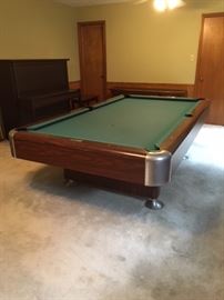 8' POOL TABLE IS IN EXCELLENT CONDITION. COMES WITH CUES, BALLS AND RACK