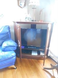 Sony Bravia Smart TV  (blue leather sofa not for sale)  