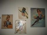 Vintage pin ups & decals