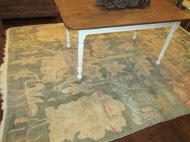 Tibetan knotted wool rug