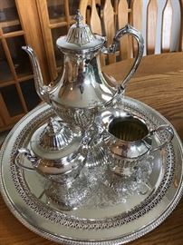 Beautiful silver plate tea service 