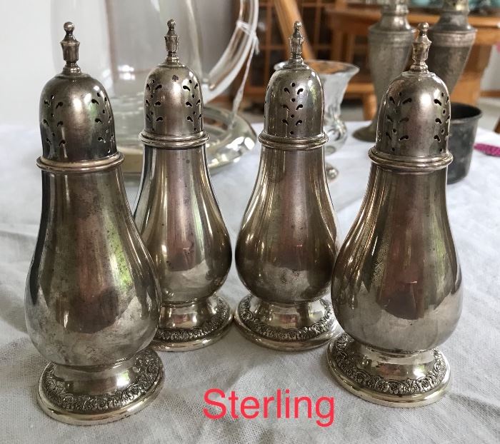 Sterling Silver salt and pepper shakers (not weighted) 
