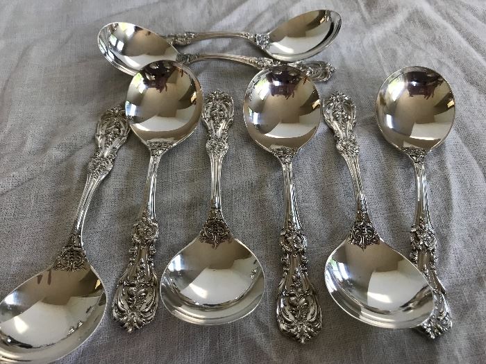Reed and Barton sterling silver soup spoons 