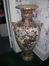 Large Satsuma floor vase