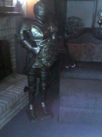Sir Charles:   4'6" metal knight.  Excellent condition!  Opening bid $100.00