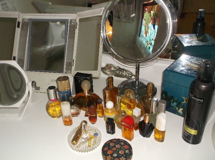 Perfumes and make-up mirrors