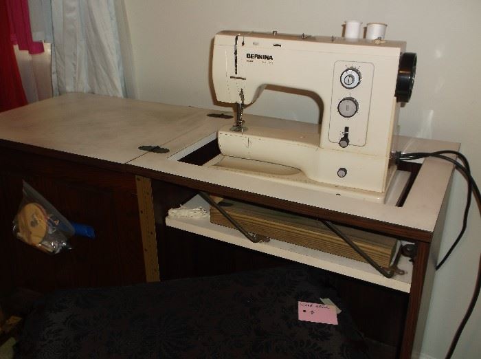 Bernina sewing machine and  cabinet