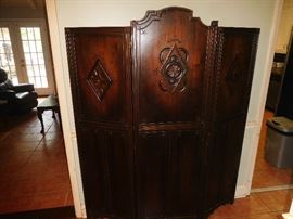 Unique Art Deco oak room divider
