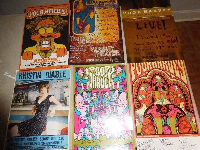 Autographed band posters