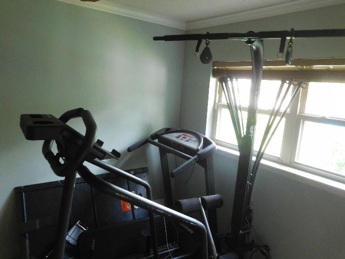 Bow Flex, tread mill and stair master