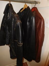 Several leather jackets