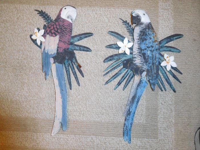 Metal parrots