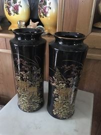 Pair vintage Japan vases