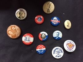 Reproduction Political Buttons.