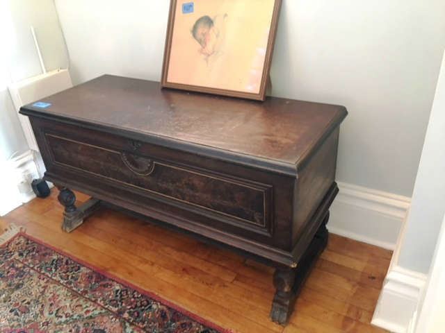 Antique Blanket Chest - Baby Picture