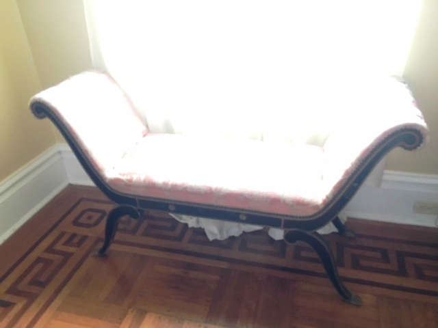 Antique Rolled High Arm Bench