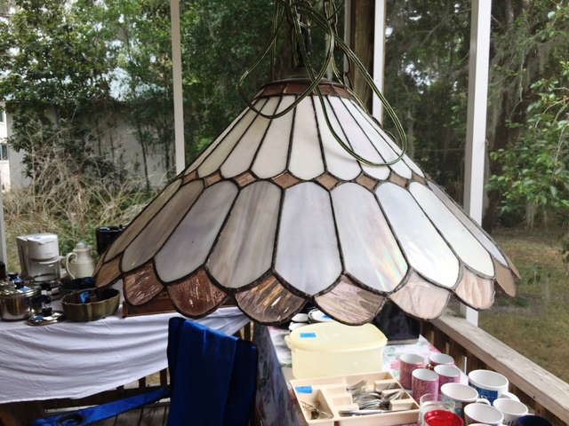 Hanging Stained Glass Light Fixture