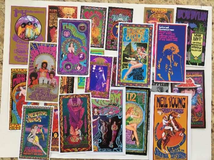 VINTAGE 1960's and 1970's POSTERS - MANY NEW - STILL SEALED !  BOB MASSE POSTCARDS
