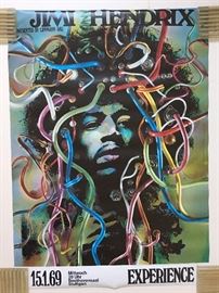 VINTAGE 1960's and 1970's POSTERS - MANY NEW - STILL SEALED !  JIMI HENDRIX "WIRED" STILL SEALED !!!  SUPER RARE