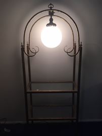 1960s bookcase with lamp