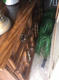 Hollywood Regency side tables with matching dresser