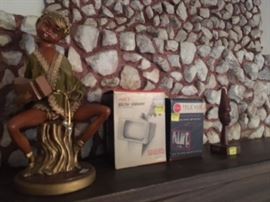 vintage camera items, 1960s keane style doll