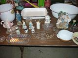 Lots of Enamelware & other cook & glassware.