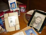 Lots of old photos and frames
