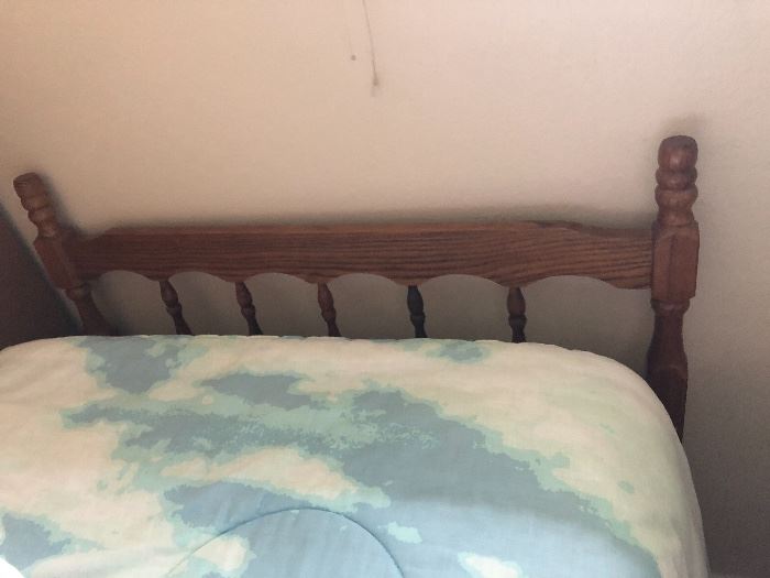 upclose of twin bed headboards